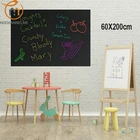 Наклейки на стену для детских комнат, детские наклейки на Blackboard, виниловая мельная доска для рисования детей, 60*200 см