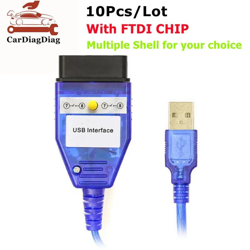 10 шт./партия для BMW INPA K DCAN + K CAN Интерфейс для BMW серии с переключателем FT232RL чип K DCAN USB кабель зеленая печатная плата