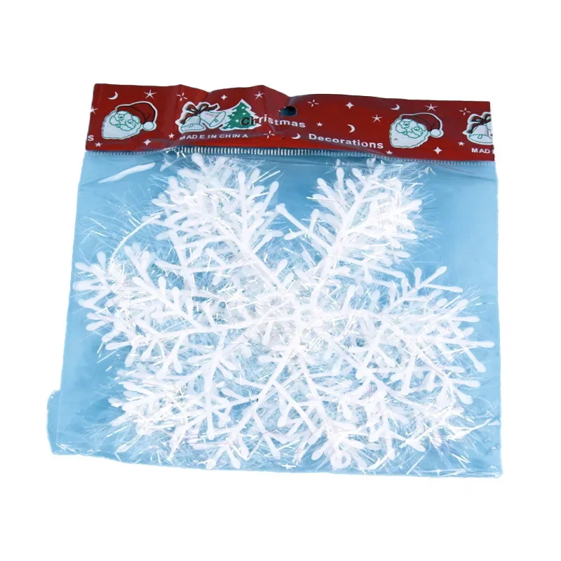 

30 шт., рождественские украшения в виде снежинок, белые блестящие поддельные снежинки, сделай сам, рождественская елка, подвесные подвески, новогодние украшения для домашней вечеринки