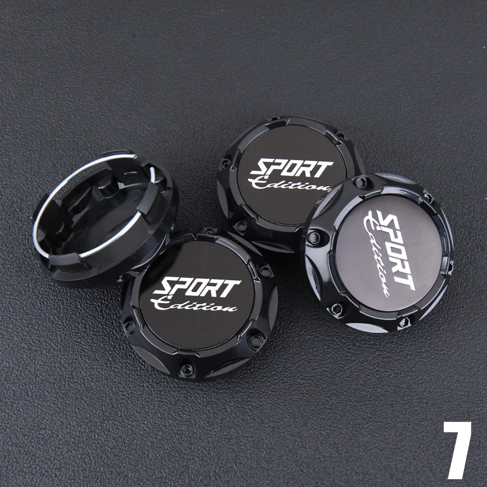 

4 шт., 64 мм, эмблема SPORT, крышка обода, зажим, центральная крышка колеса, коническая конверсионная крышка, пылезащитная крышка, колпаки Yokohama Racing, черные и серебристые