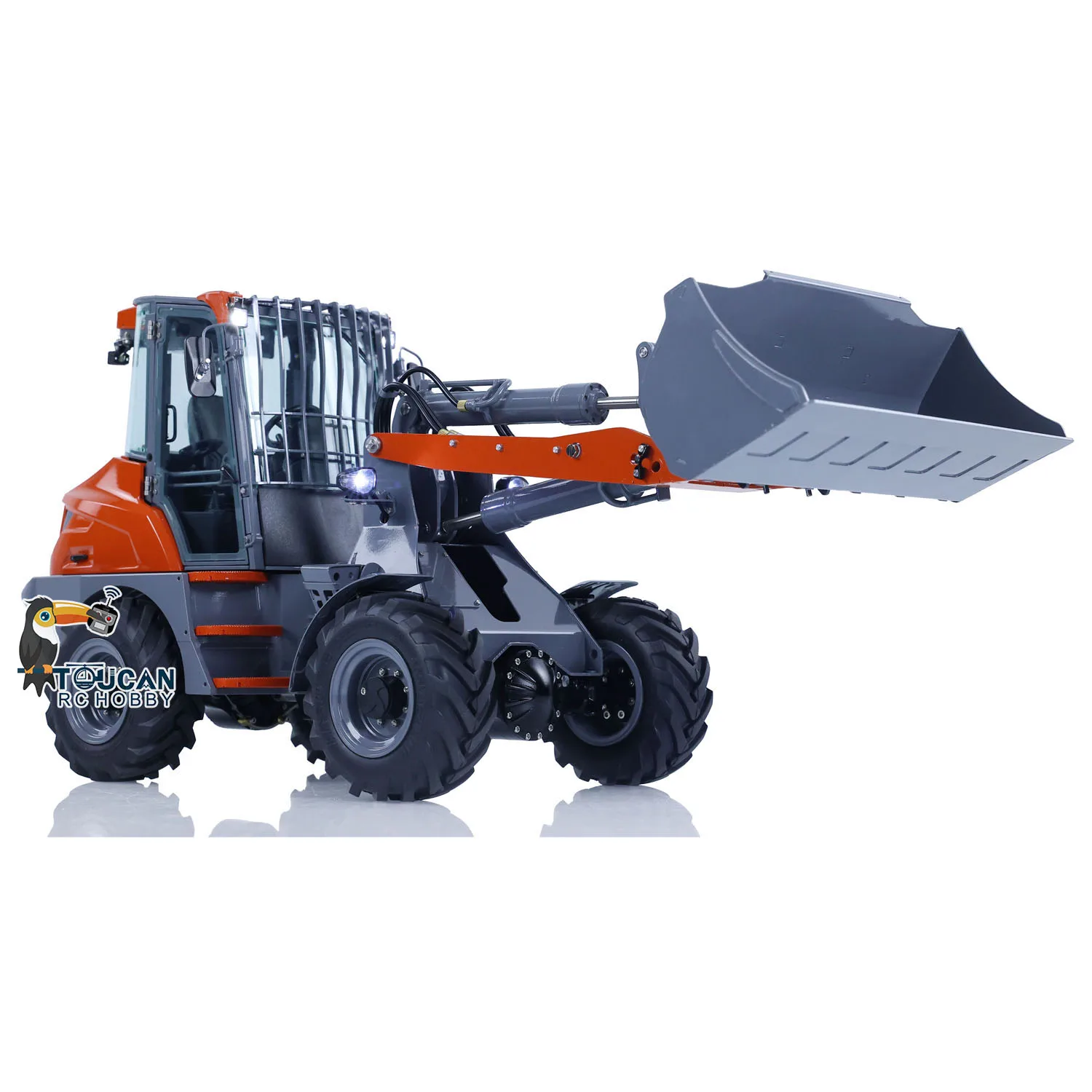 LESU 1/14 RC гидравлический погрузчик AOUE MCL8 окрашенная собранная игрушка модель