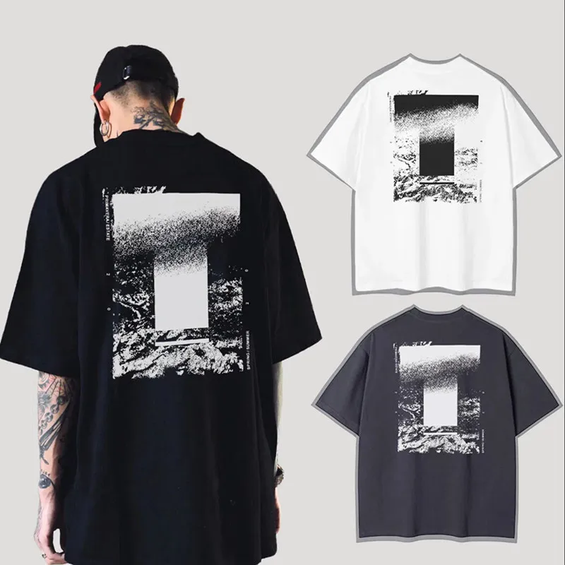 

Футболка Мужская/женская с коротким рукавом, из хлопка, свободного покроя