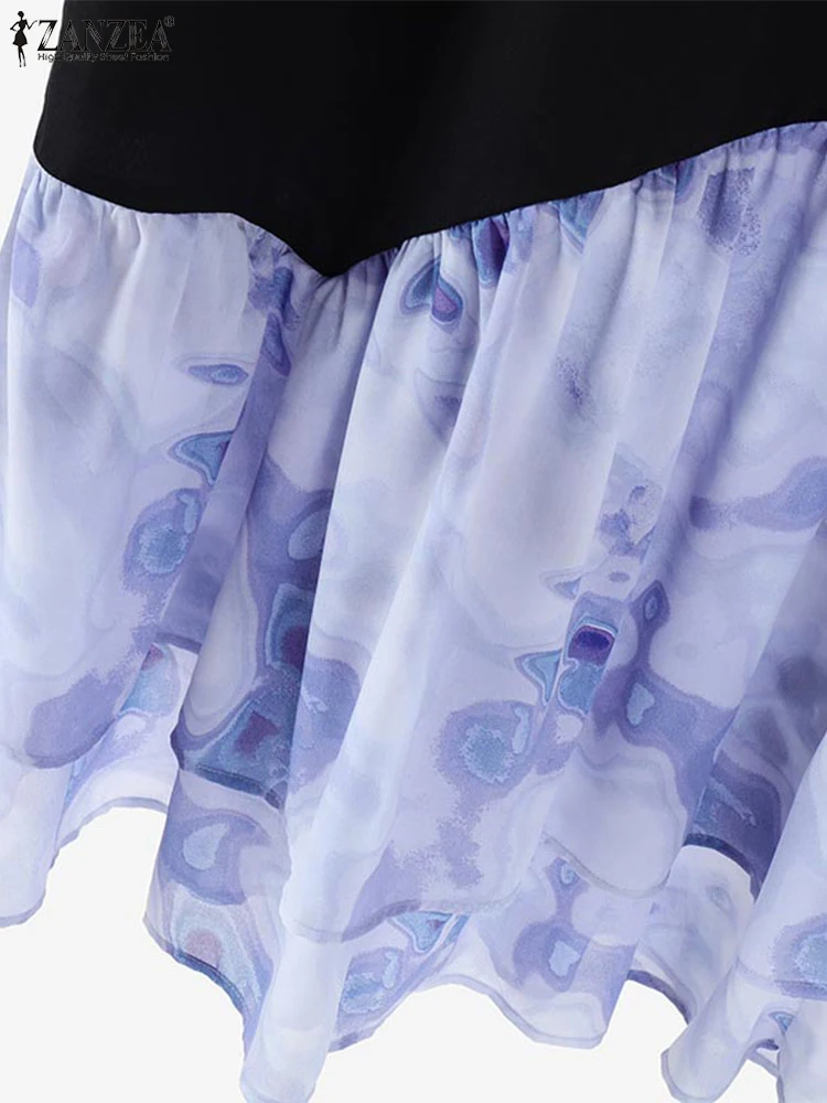 2024 ZANZEA женское пикантное платье миди без рукавов модное бойское с градиентом