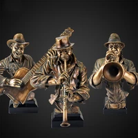 hht retro resin crafts cast copper music figure statue band sculpture decorations home living room ktv bar furnishings