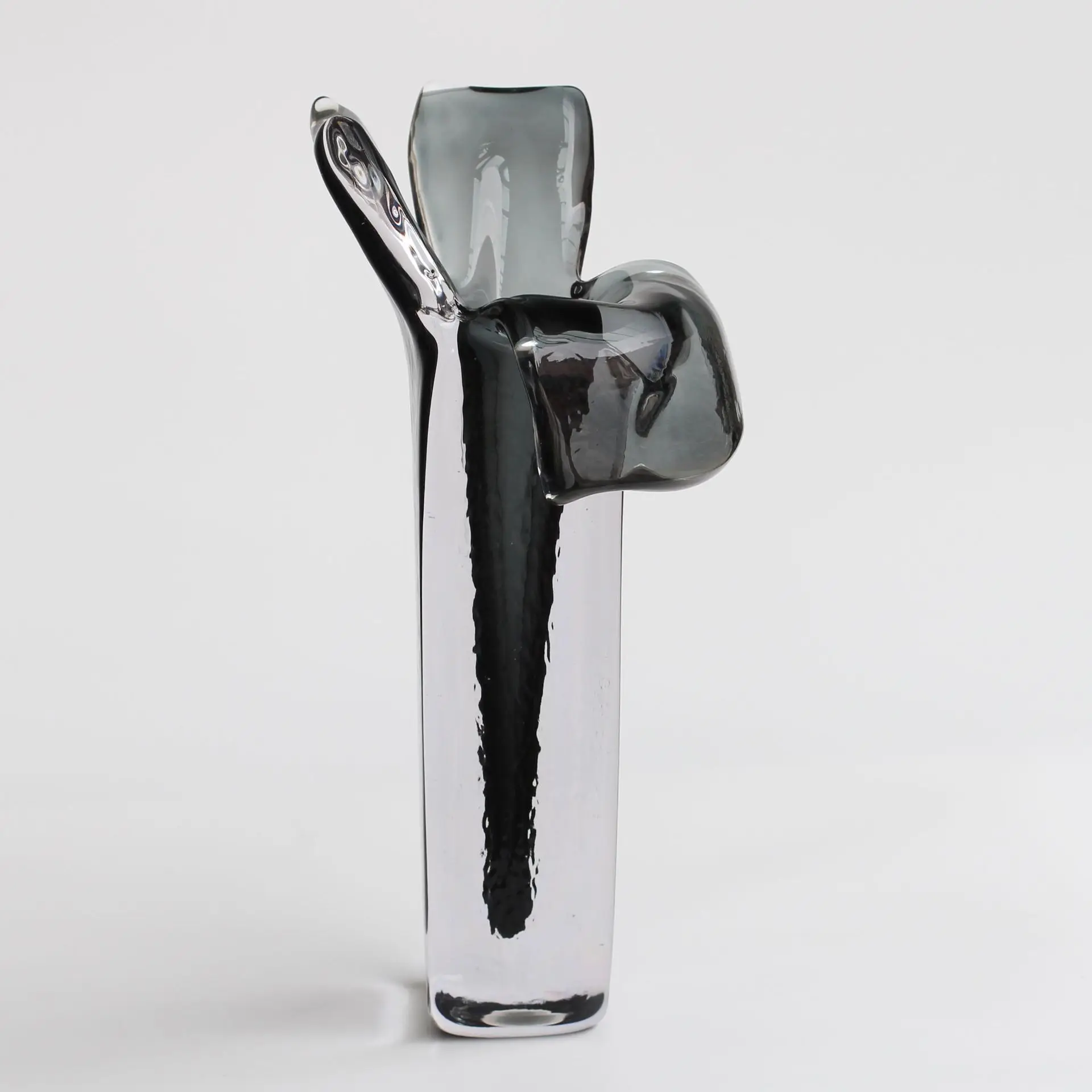 Современная искусственная Роскошная стильная Тяжелая ваза из дутого стекла для