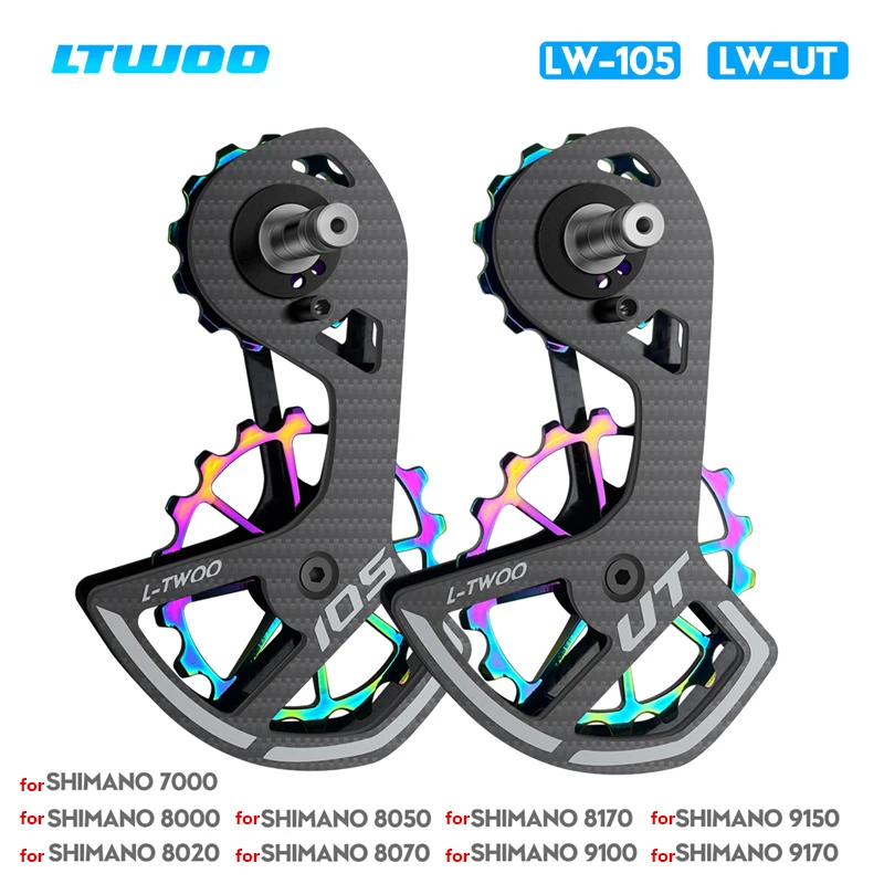 

LTWOO Bicycle Ceramic Bearing Carbon Fiber Pulley Wheel Set Rear Derailleur Guide Wheel for Shimano For SARM 105/UT/Ultegra/DURA