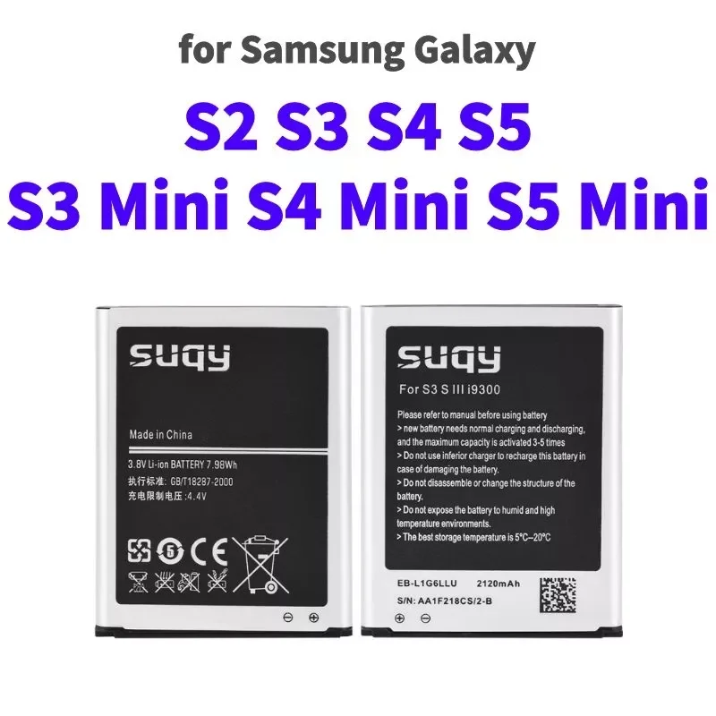 

for samsung galaxy s2 gt i9100 i9300 i8160 s3 mini s7562 s4 mini i9505 b600be i9192 b500be s5 mini i9600 g900 g900f g800 battery