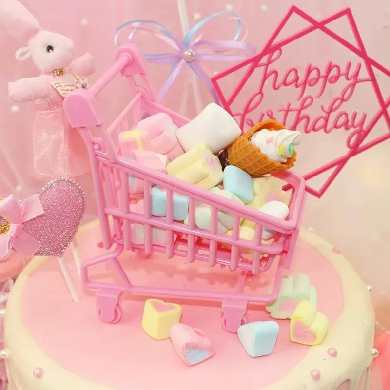 Корзина для покупок украшения торта Мультяшные куклы игрушки вилка будущей мамы