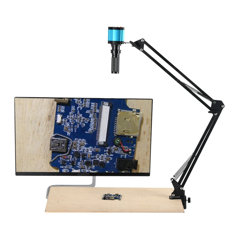 

48MP 1080P HDMI USB Industrial Video Microscope Camera 120X Zoom C Mount Lens Remote Control Big Visual Field Manual IRIS