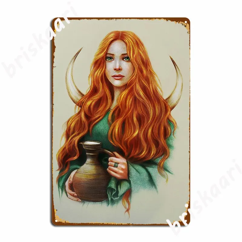 

Imbolc. Металлический знак Brigid, картина для паба, гаража, Декор, Настенная роспись, персонализированный оловянный знак, плакат