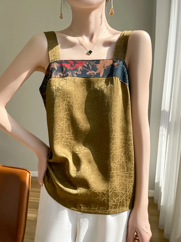 Майка женская атласная на бретельках