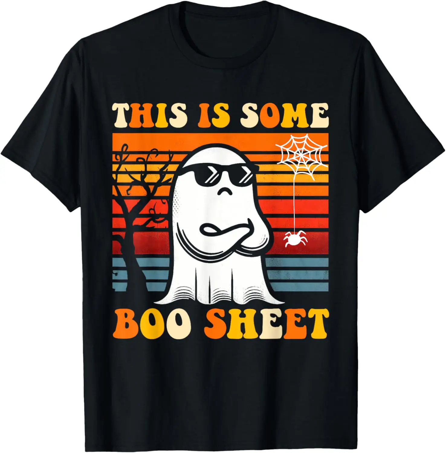 This is Some Boo Sheet Ghost Groovy Retro Funny Halloween T-Shirt