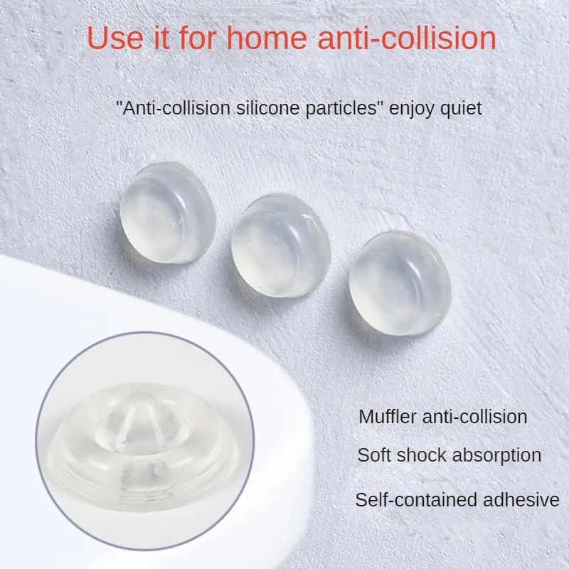 Прозрачная зернистая наклейка для глушителя, силиконовая дверная пробка, самоклеящиеся защитные накладки для мебели, подушка для бампера