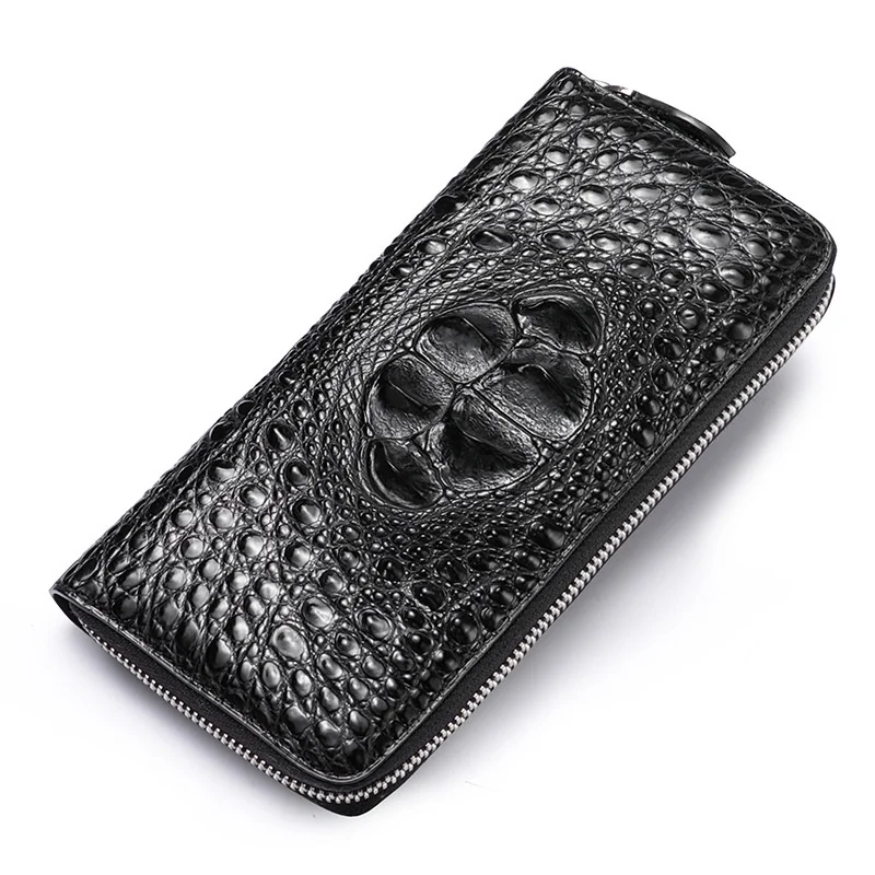 Men's Business Fashion Luxury Purse Genuine Leather Long Wallet Large Capacity Multi Card Handbag High Quality Cozy Clutch Bags