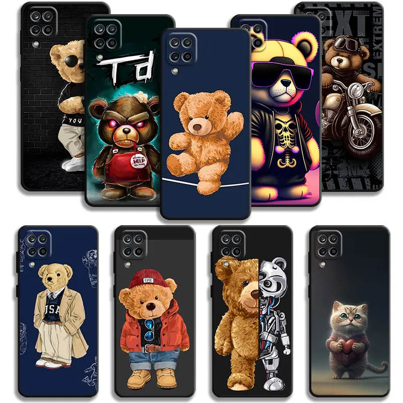 

Case Fashion Bear For Samsung Galaxy A10 A50 A70 A20e S8 Plus Note 20 Ultra A02s S7 Edge Note 10 9 A20s A03s M13 A30 A40 A04 TPU