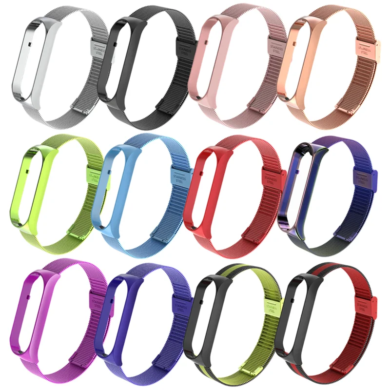 

Metal Strap For Xiaomi Mi Band 6 5 4 3 Wrist Bracelet Screwless watchband Bracelet Replacement Sport Wrist Wristband mi band