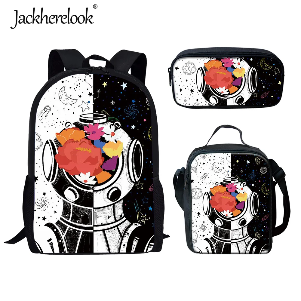Школьный рюкзак для мальчиков и девочек, с принтом астронавта