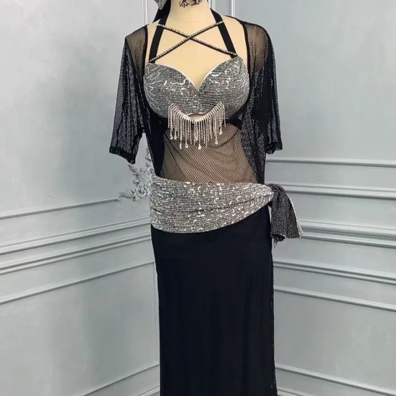 Костюм для танца живота платье выступлений одежда соревнований Балади Шааби