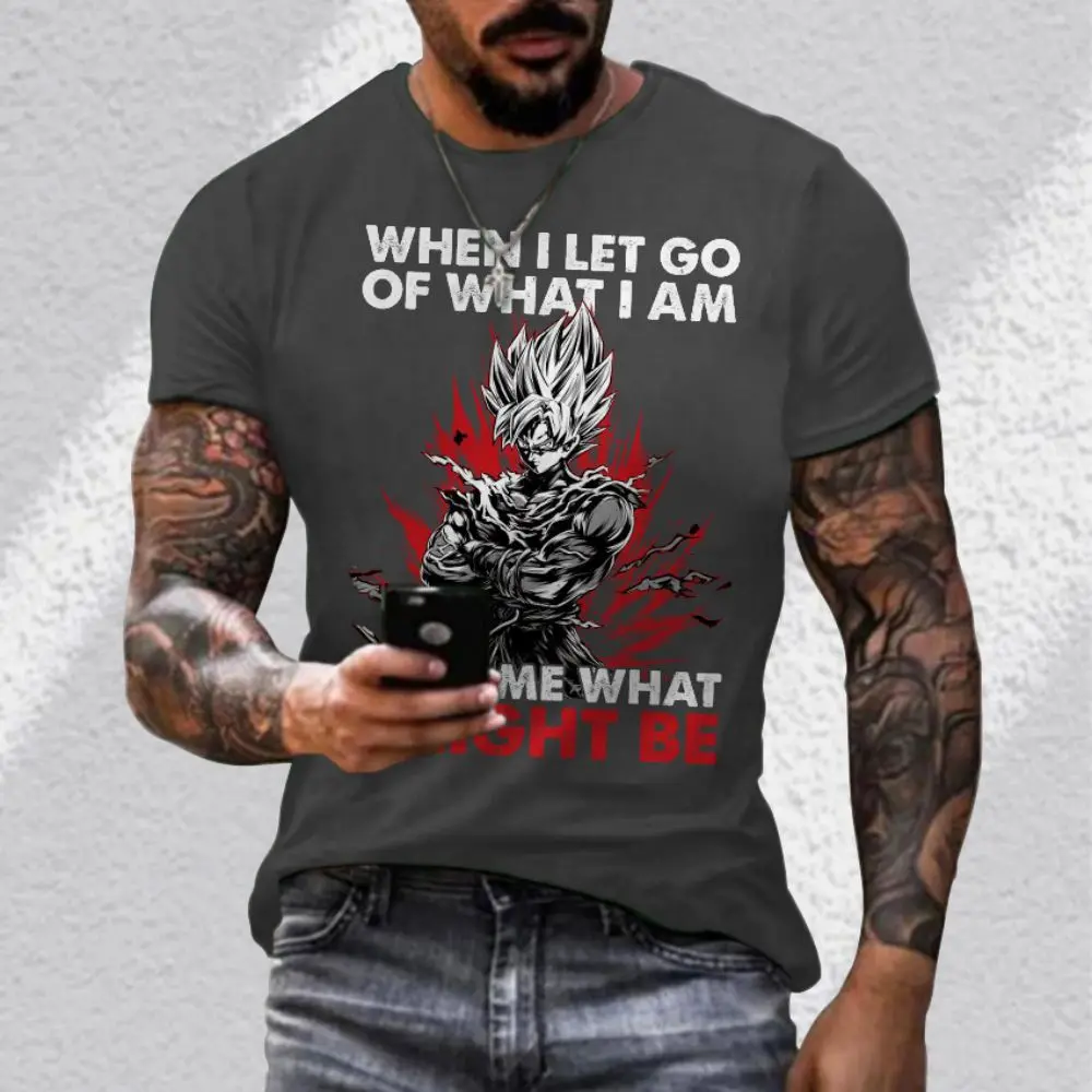 

Men T-shirt Hip Hop Dragon-Ball-Z High Quality Clothes Goku Men's Clothing Harajuku Style Street Anime Party Essentials 3D Print