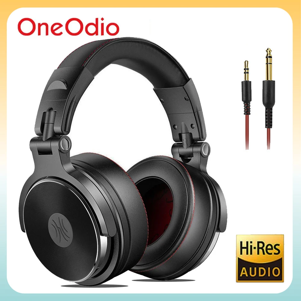 Oneodio Pro 50 Wired Studio Headphones Stereo Professional DJ Headphone with Microphone Over Ear Monitor Earphones Bass Headsets