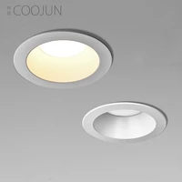 coojun deep glare led recessed spotlight 7w 12w cob ceiling light wall washer dimmable downlight for living room indoor lighting