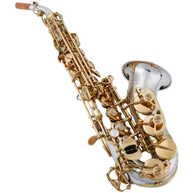 

Soprano Saxophone SC- W037 Nickel silver High Quality Straight B flat Sax Musical Free Shipping with Hard boxs