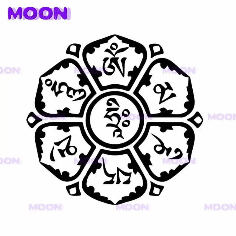 

Ом Мани Падме Хум Мантра Религиозный Символ Йога Виниловая Наклейка Красивая Автомобильная Наклейка