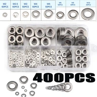 400pcs m2 m10 stainless steel washer gasket set flat ring seal washer kit for generators machinery accessories