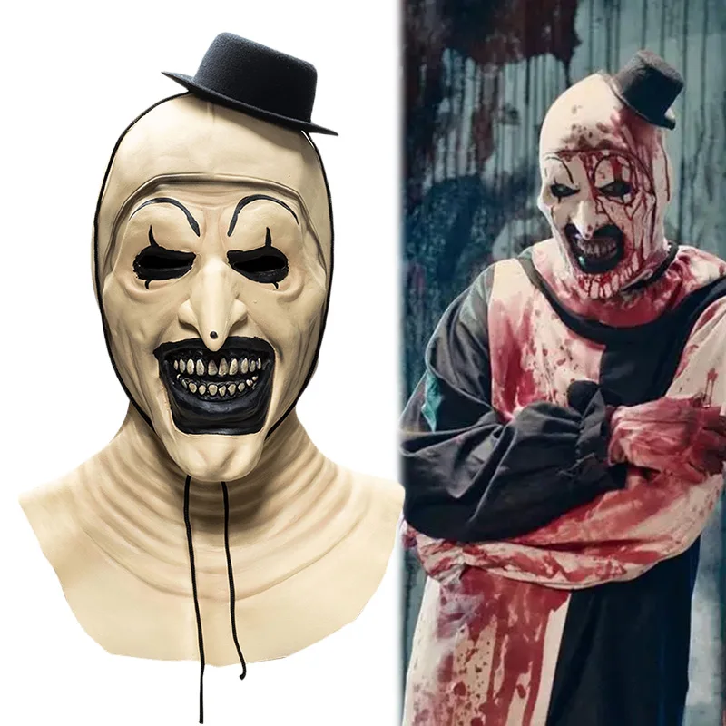 

Художественная маска клоуна, костюм для косплея 2, ужасные маски клоуна на все лицо, маска для хеллоуина и карнавала Вечерние