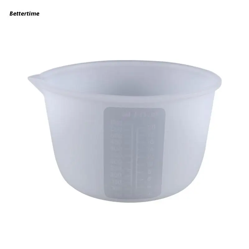 

B36D Silicone Measuring Cups Flexible Non-Stick Mixing Cups Pourable Baking Cup 600ml