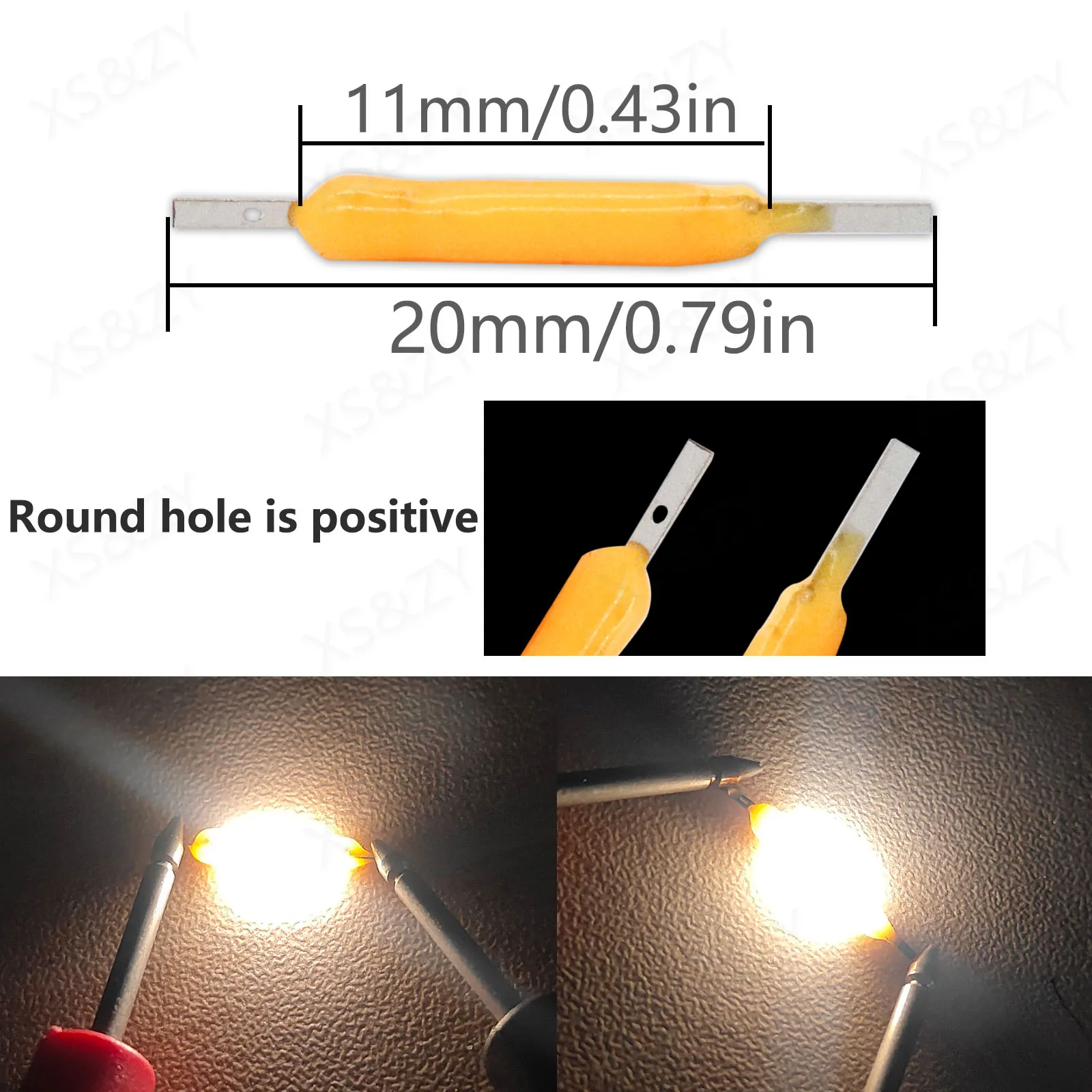 

LED лампочки warm and happy 20/38мм 10шт