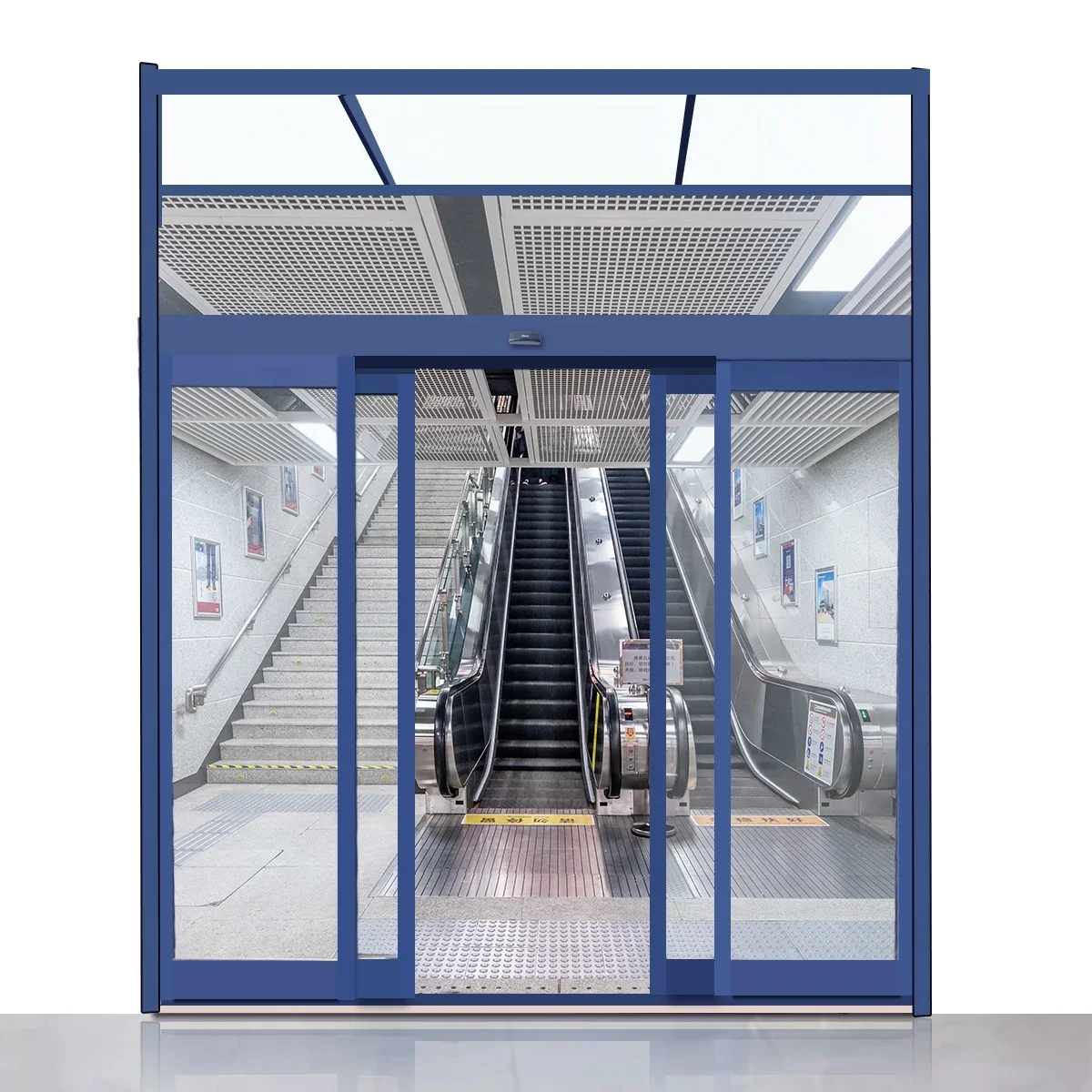 Алюминиевая профильная рама Deper T12 автоматическая раздвижная дверь с аварийной