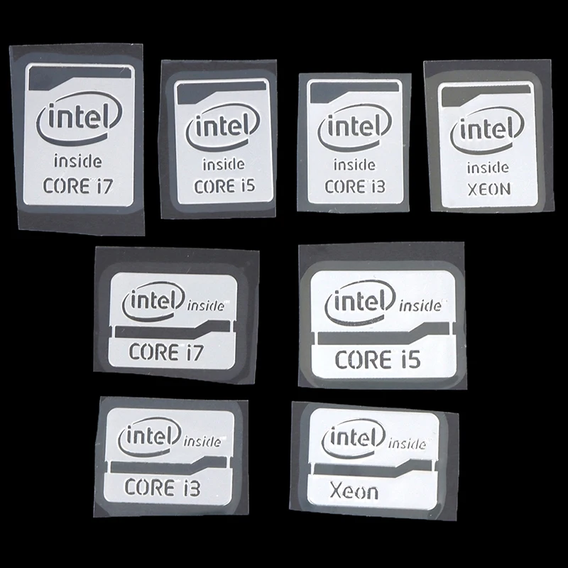 1pc/5pcs Silver Metal Sticker Intel CORE i3 i5 i7 Laptop Logo Metal Sticker Computer Label