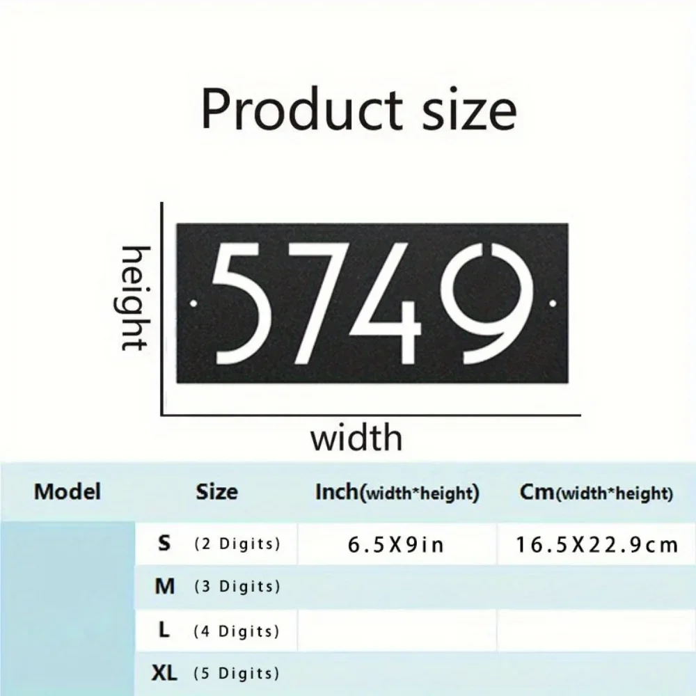 1 шт. великолепный современный прямоугольный знак середины века с номером дома