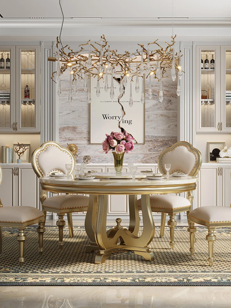 Роскошный Американский роскошный обеденный стол и стул из массива дерева