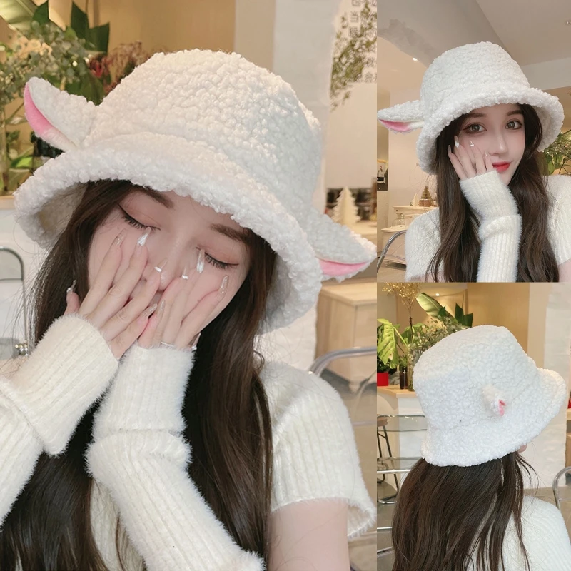 Панама женская зимняя из искусственного меха с плюшевой подкладкой - купить по