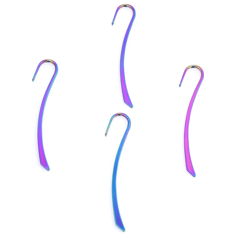 

10PCS Minimalist Metal Bookmark Charms Rainbow Pendant Necklace DIY Craft Jewelry Making Office Supplies Bulk Item Wholesale