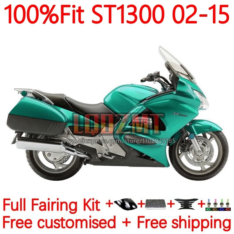 

Fairing For HONDA Pan European ST1300 ST 1300 02 03 04 05 06 07 08 2009 2010 2011 2012 2013 2014 2015 Glossy Cyan Frame 4No.20