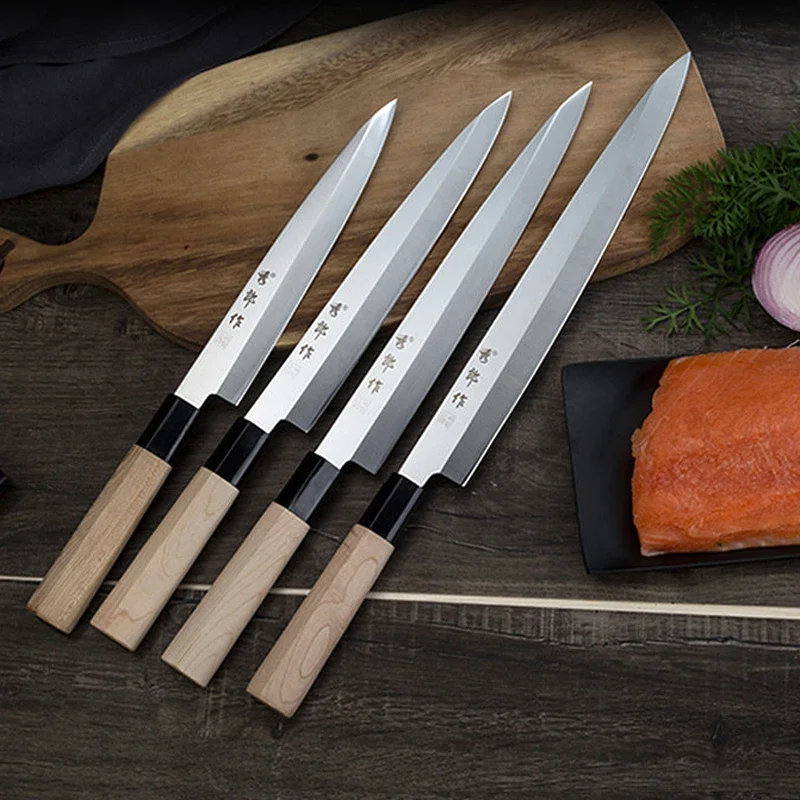 Нож для лосося нож филеровки рыбы деревянная ручка кухонные ножи из высокой