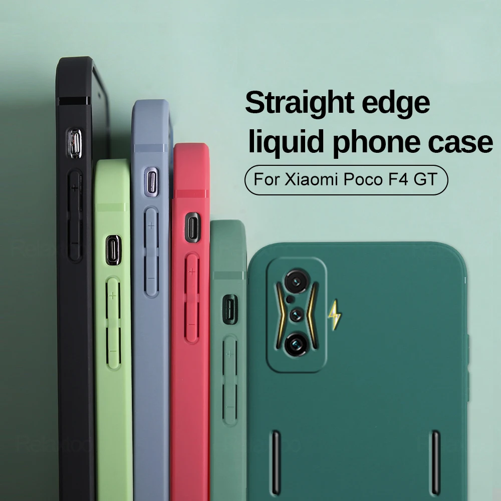 

Мягкий чехол из ТПУ с жидким силиконом для Poco F4 GT 5G чехол для камеры противоударный чехол PocoF4 GT защитный чехол на Poko Little F 4 GT F4GT