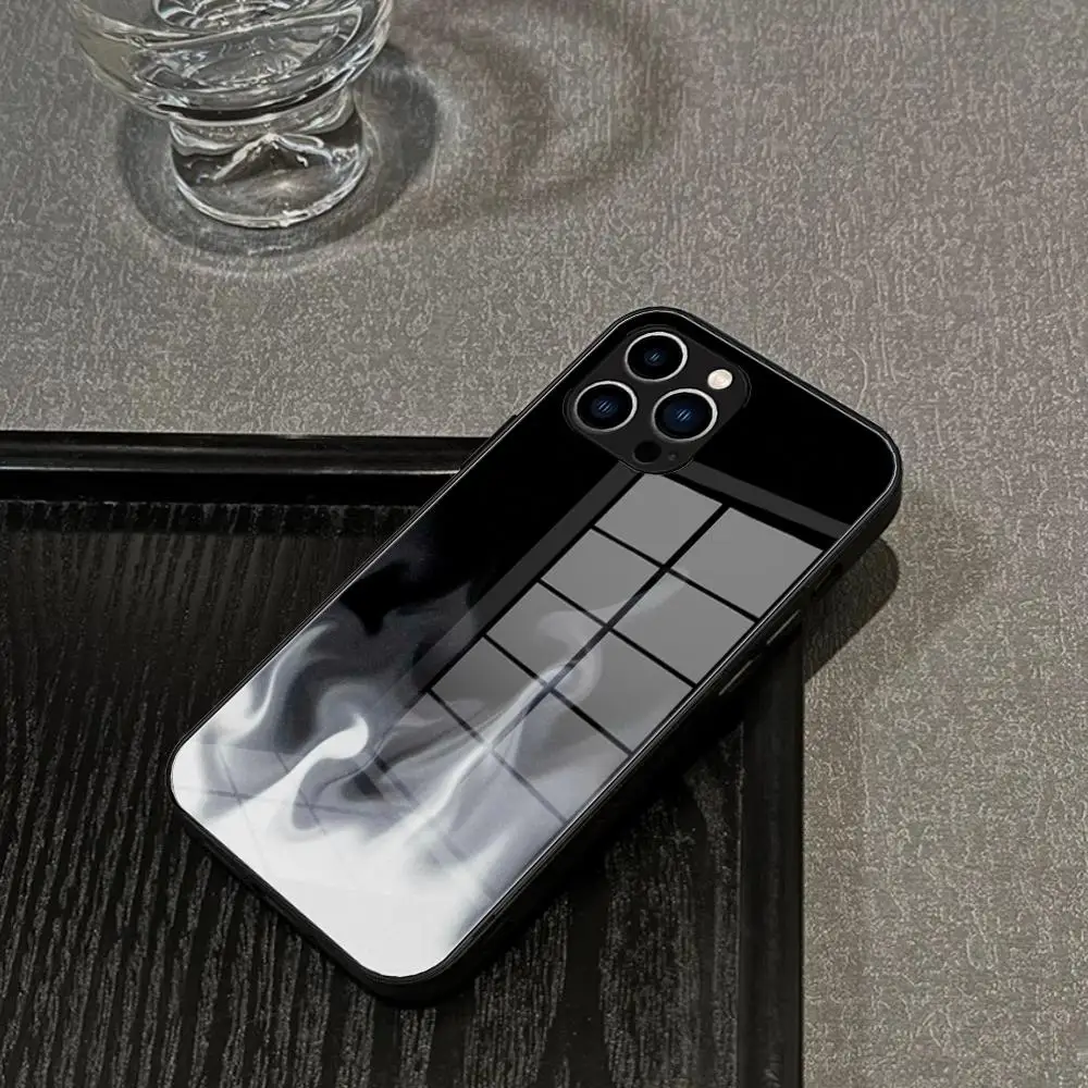 Чехол для телефона с пламенным узором новинка 2024 закаленное стекло IPhone 16 15 Pro Max 14