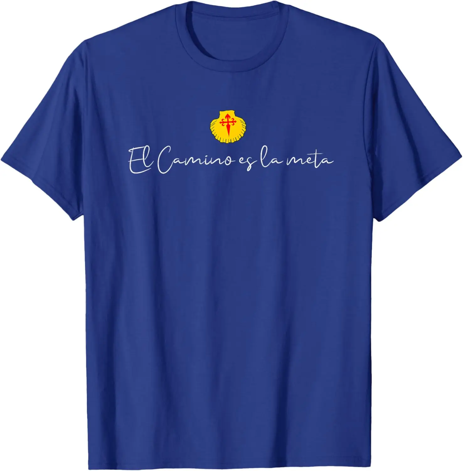 Фото Camino De Santiago Gift El Camino Es La Meta St James Way Футболка с коротким рукавом Повседневная футболка из 100% хлопка №4