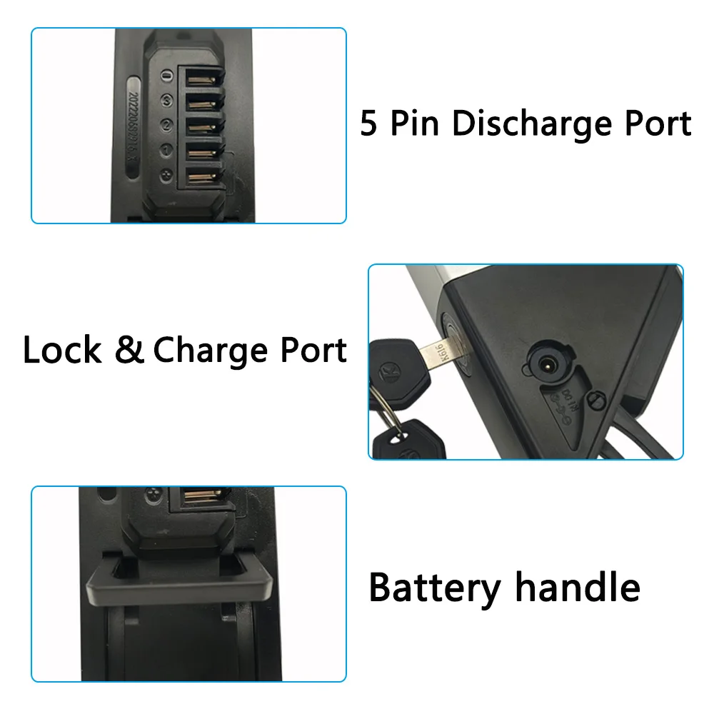 Аккумулятор для электровелосипеда 48 В 10 4 Ач 12 8 14 Складной сменный аккумулятор