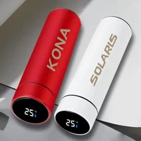 500ml thermos bottle temperature display portable stainless steel thermos mug travel mug cup for creta kona solaris