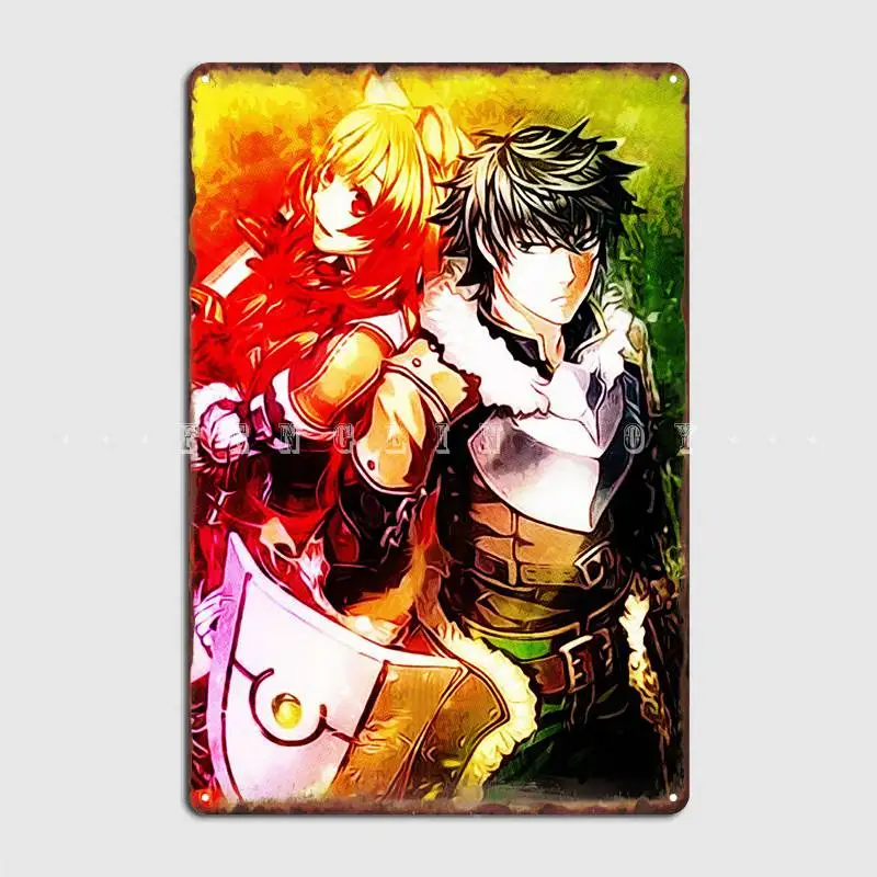 

Shield Hero Poster Metal Plaque Funny Living Room Plaques Cinema Garage Tin Sign PosterRoom Bar Cafe Wall Paintings