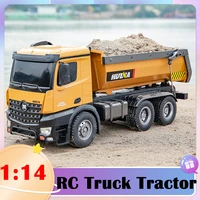 huina 573 114 rc alloy truck tractor engineering car 2 4ghz remote radio controlled rc car 10 ch rc dumper toys for boys