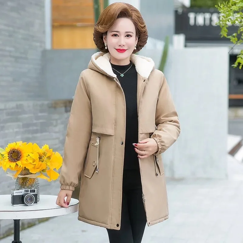 Новинка зимы бархатная куртка на хлопковой подкладке пальто для мам среднего и