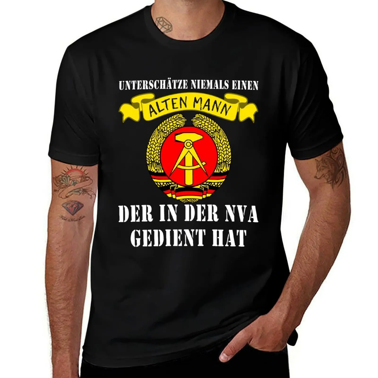 Фото Подарочная футболка с надписью NVA soldier Ossi GDR, мягкая повседневная хлопковая футболка с короткими рукавами №1