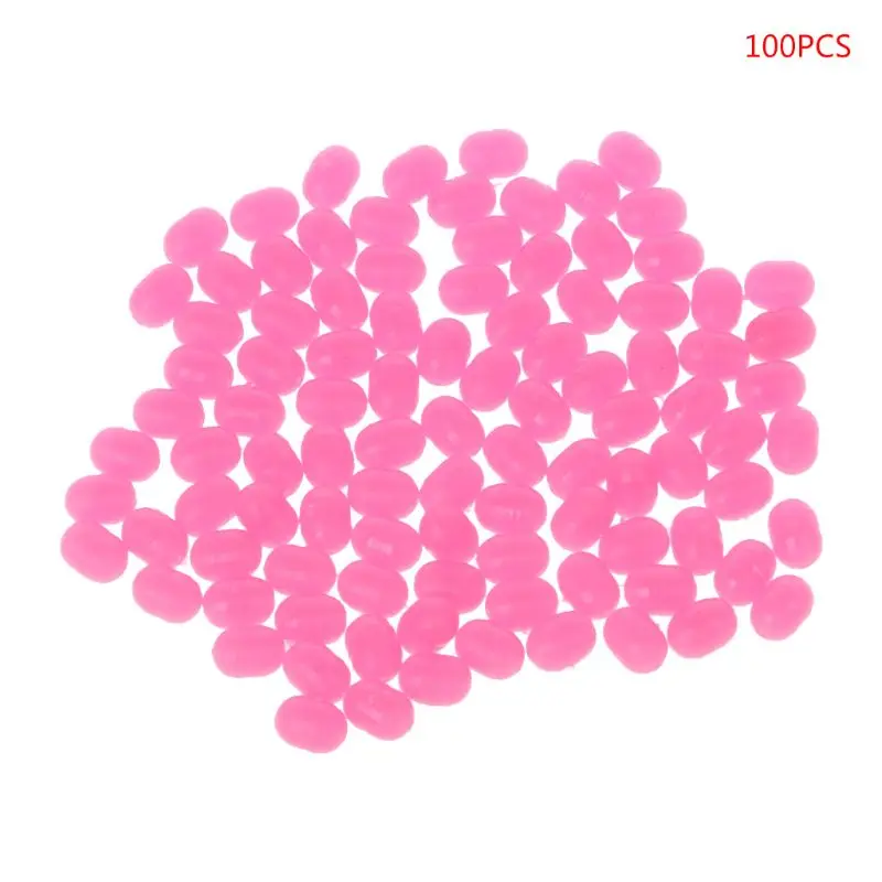 

100Pcs Oval Luminous Fishing Lures Fishing Beads Sea Hard Floating Float Tackles