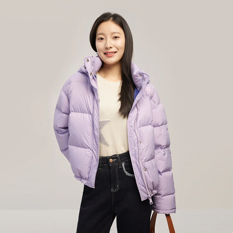 SHUCHAN Thick Casaco Feminino  90%  White Duck Down  Puffer Jacket Women  Winter  High Street  Hat Detachable  Pockets